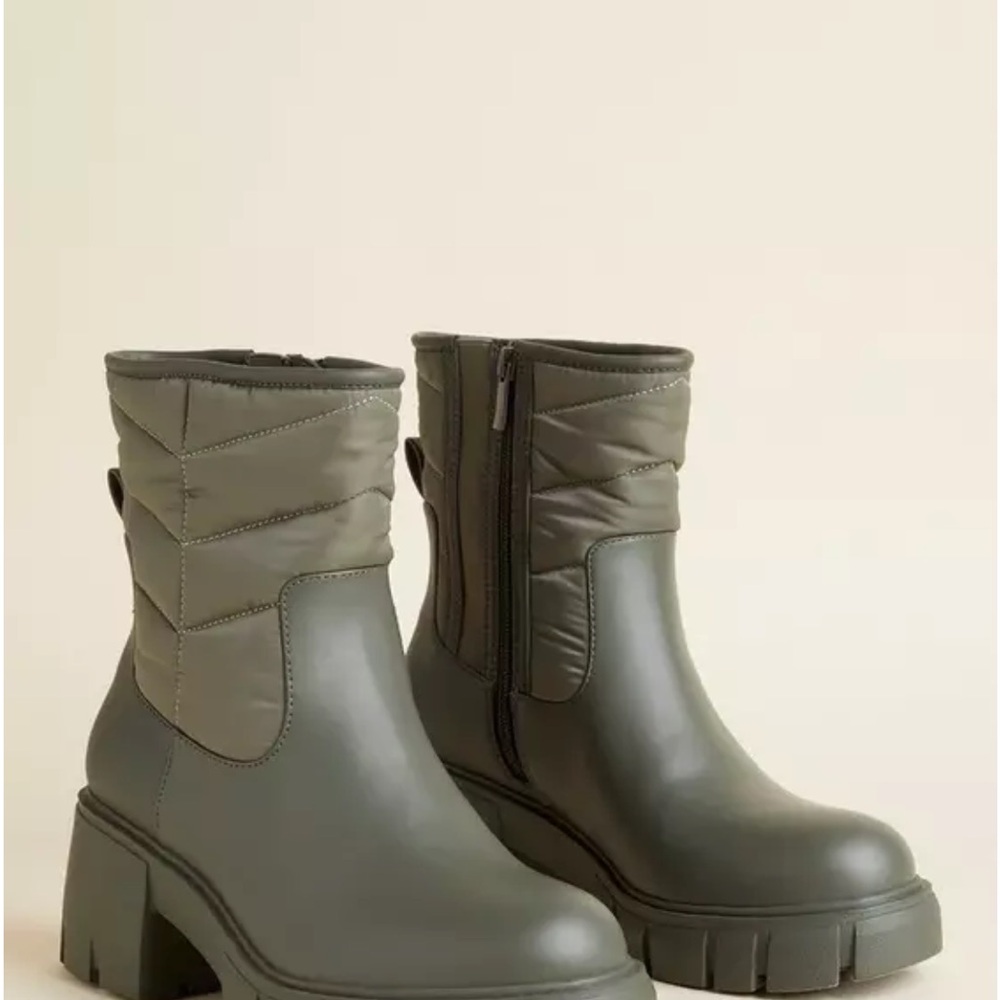 Torrid Olive Quilted Winter Booties - Picture 10 of 10